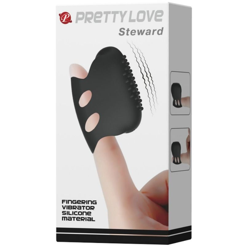 PRETTY LOVE - FLIRTATION STEWARD SCHWARZER VIBRATIONSFINGERHÜLLE