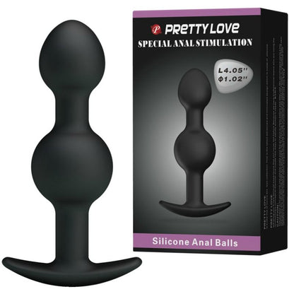 PRETTY LOVE - SPEZIALSTIMULATIONS-ANALKUGELN AUS SILIKON 10,3 CM SCHWARZ