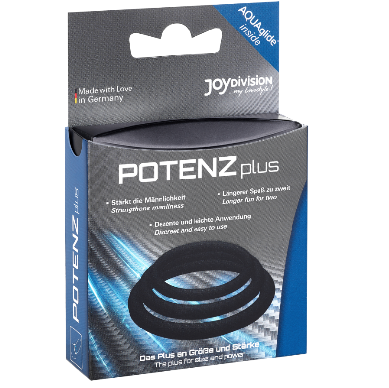 JOYDIVISION POTENZDUO - PLUS 3 SCHWARZE RINGE SET - S, M, L