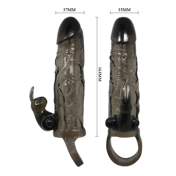 BAILE - BRAVE MAN PENISCOVER MIT KANINCHEN SCHWARZ 16,5 CM