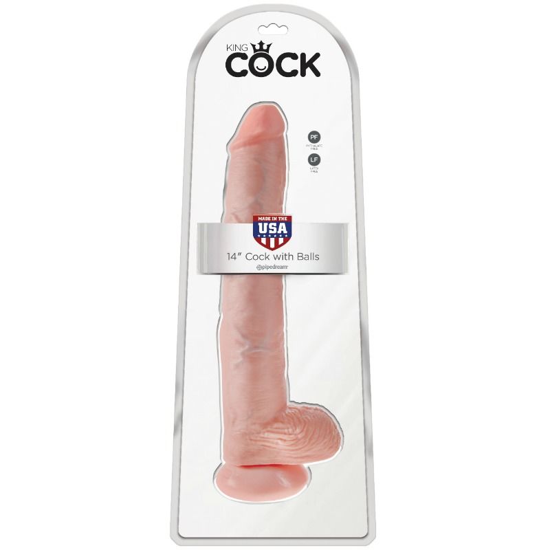 KING COCK - DILDO MIT HOLMES 35,6 CM HAUTFARBEN
