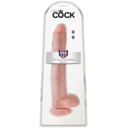 KING COCK - DILDO MIT HOLMES 35,6 CM HAUTFARBEN