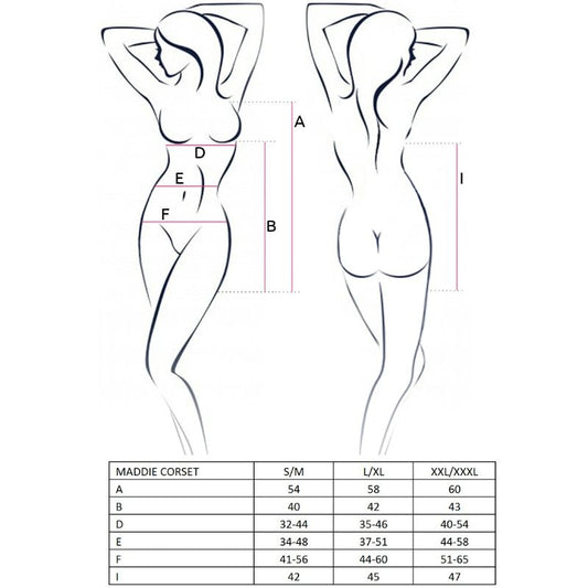 PASSION - FRAU MADDIE SCHWARZES KORSETT GRÖSSE S/M