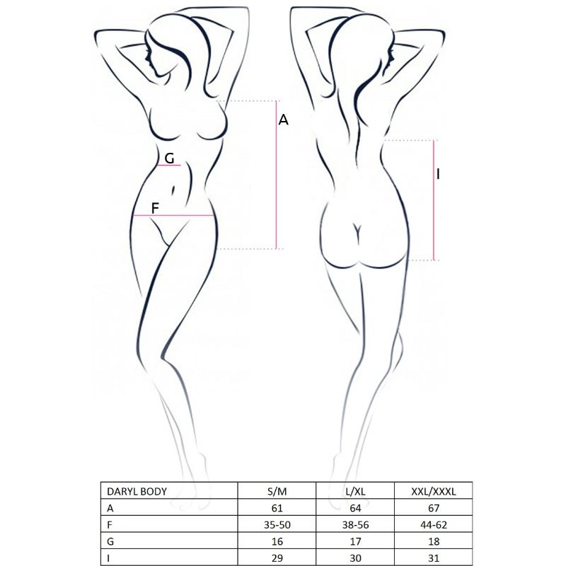 PASSION - DAMEN DARYL TEDDY SCHWARZ GRÖSSE S/M