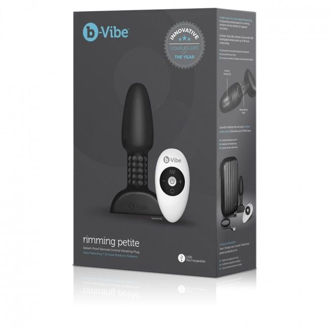 B-VIBE - RIMMING FERNBEDIENUNG ANAL PLUG PETITE SCHWARZ