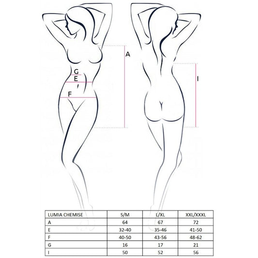 PASSION - DAMEN LUMIA CHEMISE SCHWARZ GRÖSSE L/XL