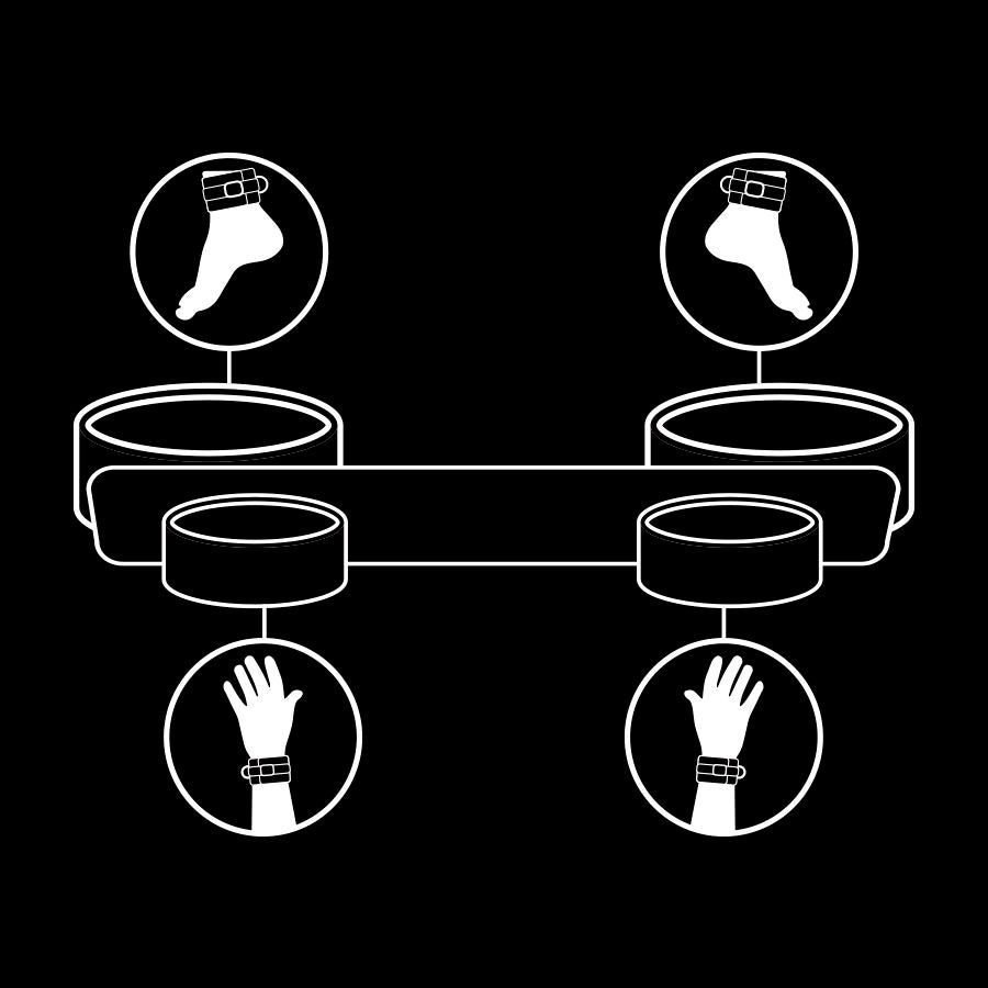 FETISCH DEVOT - BONDAGE SPREIZSTANGE MIT NOPRENE-FUTTER