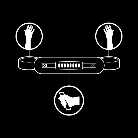 FETISCH DEVOT - HANDSCHELLEN MIT NOPRENFUTTER UND GRIFF