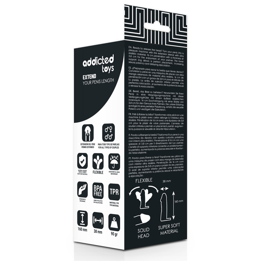 ADDICTED TOYS - VERLÄNGERN SIE IHREN PENIS 16 CM