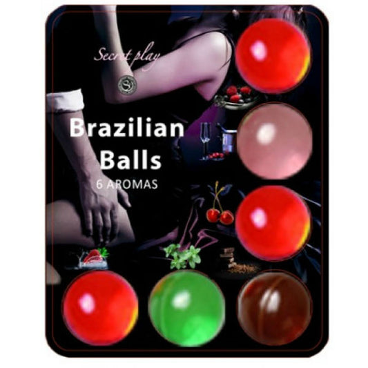 SECRETPLAY - BRAZILLIAN BALLS GLEITMITTEL HEISSE BÄLLE 6 EINHEITEN