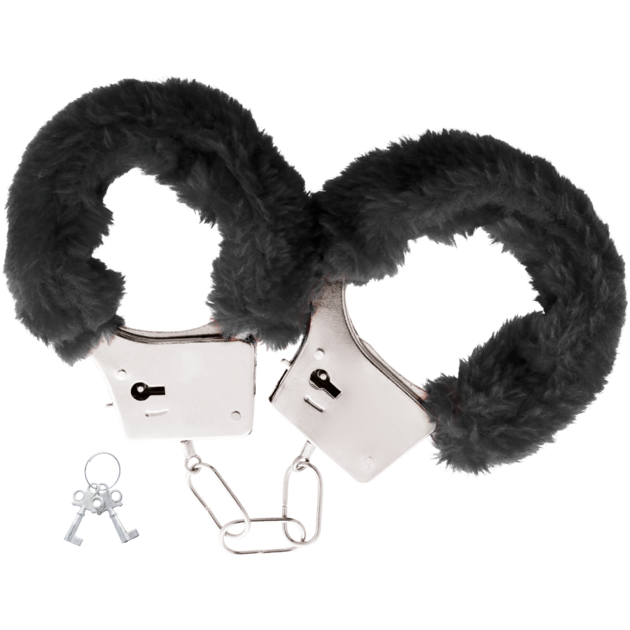 DARKNESS - SCHWARZ GEFÜTTERTE METALLHANDSCHELLEN