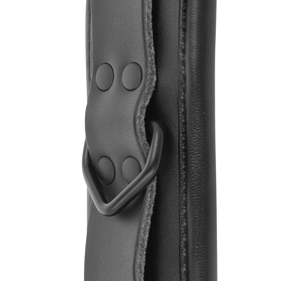 DARKNESS - VERSTELLBARE FUßSCHELLEN AUS SCHWARZEM LEDER