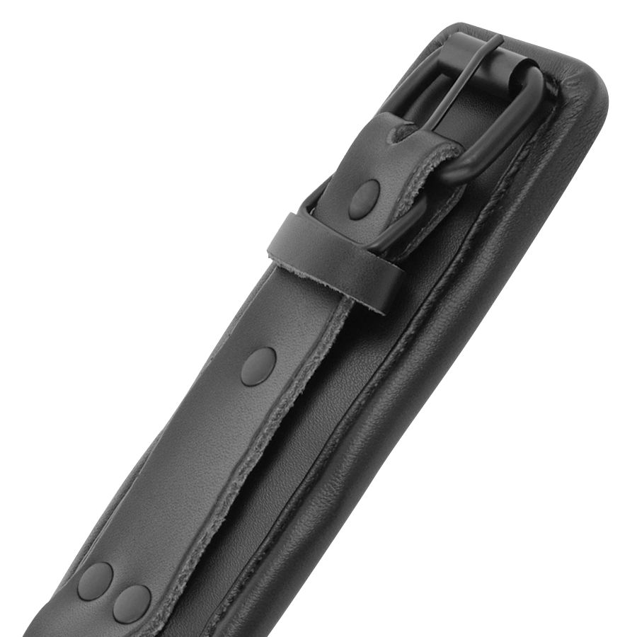 DARKNESS - VERSTELLBARE FUßSCHELLEN AUS SCHWARZEM LEDER