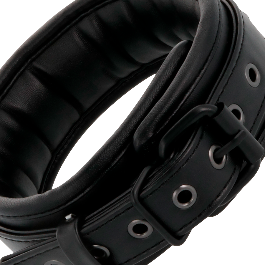 DARKNESS - SCHWARZE LEDERHANDSCHELLEN UND HALSBAND