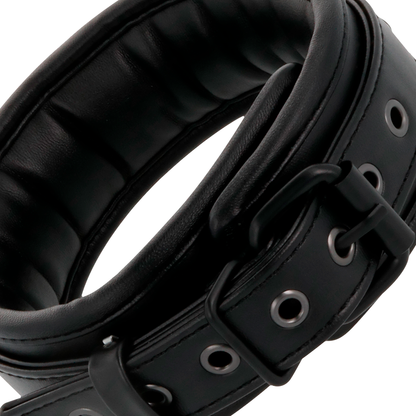 DARKNESS - SCHWARZE LEDERHANDSCHELLEN UND HALSBAND