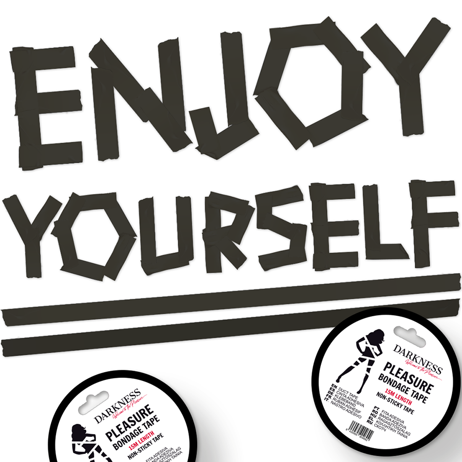DARKNESS - NICHT KLEBENDES SCHWARZES BONDAGE-BAND 15M