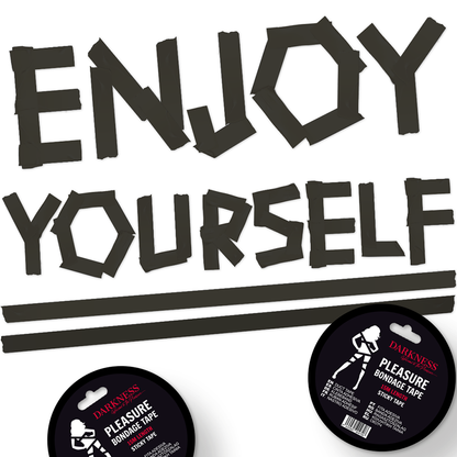 DARKNESS - SCHWARZES KLEBEBAND FÜR BONDAGE 15M