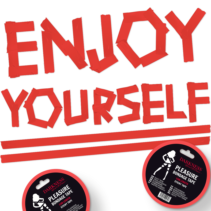 DARKNESS - ROTES KLEBEBAND FÜR BONDAGE 15M