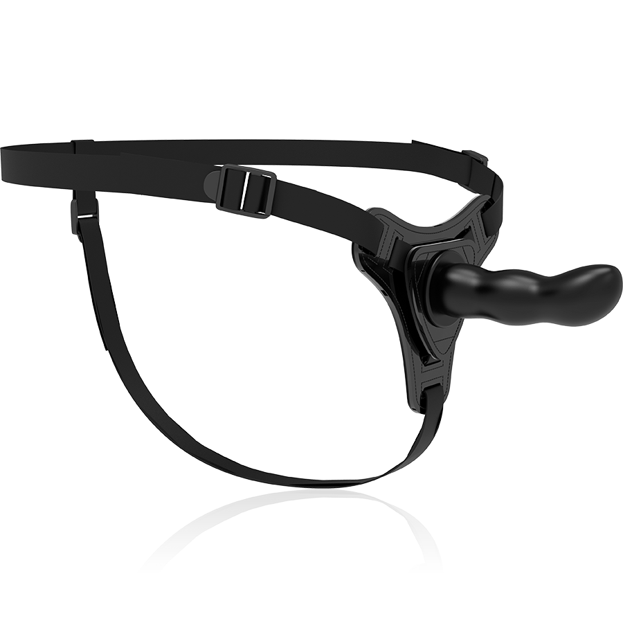 FETISCH DEVOT-HARNESS - SCHWARZER SILIKON-G-PUNKT 16 CM