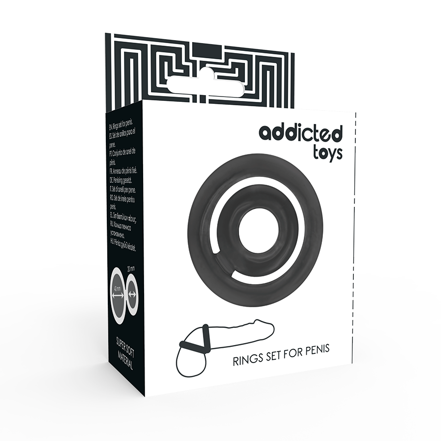 ADDICTED TOYS - POTENZ - C-RING PENIS SCHWARZ