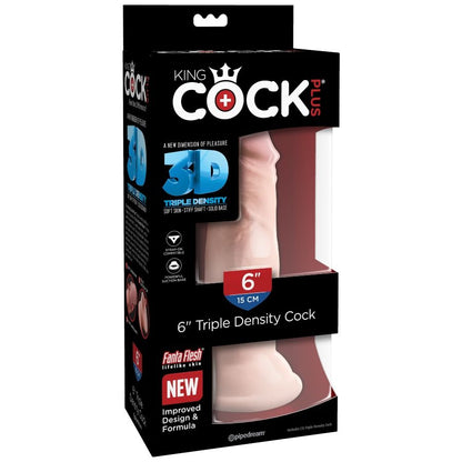 KING COCK - DILDO MIT DREIFACHDICHTE 15 CM