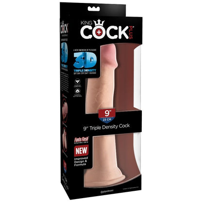 KING COCK - DILDO MIT DREIFACHDICHTE 23 CM
