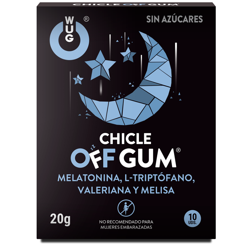 WUG GUM - OFF BALDRIAN, TRYPTOPHAN, ZITRONENMELISSE UND MELATONIN 10 EINHEITEN