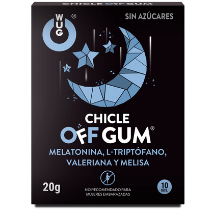 WUG GUM - OFF BALDRIAN, TRYPTOPHAN, ZITRONENMELISSE UND MELATONIN 10 EINHEITEN
