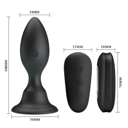 MR PLAY - ANAL PLUG MIT VIBRATION SCHWARZ FERNBEDIENUNG