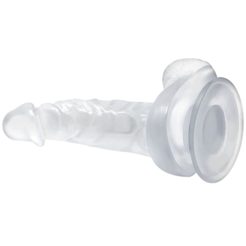 BAILE - REALISTISCHER DILDO MIT SAUGNÄPFEN UND HODEN 16,7 CM TRANSPARENT