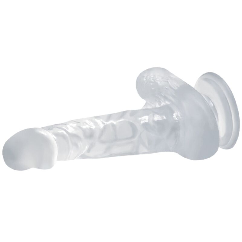 BAILE - REALISTISCHER DILDO MIT SAUGNÄPFEN UND HODEN 16,7 CM TRANSPARENT