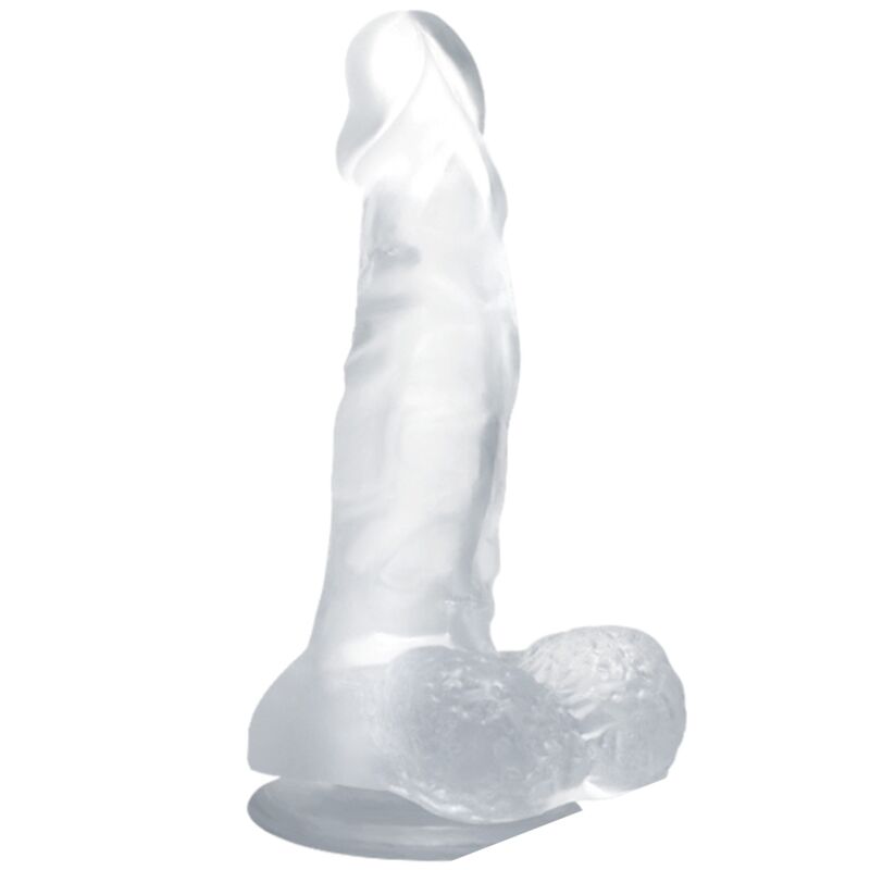 BAILE - REALISTISCHER DILDO MIT SAUGNÄPFEN UND HODEN 16,7 CM TRANSPARENT