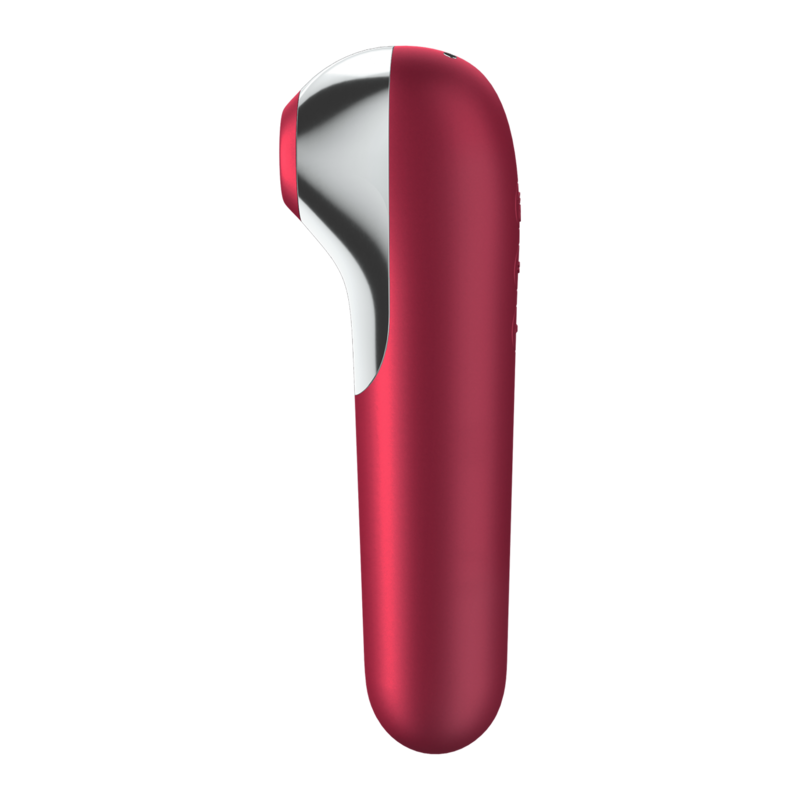 SATISFYER - DUAL LOVE VIBRATOR UND SAUGER MIT PULSIERENDER LUFT ROT