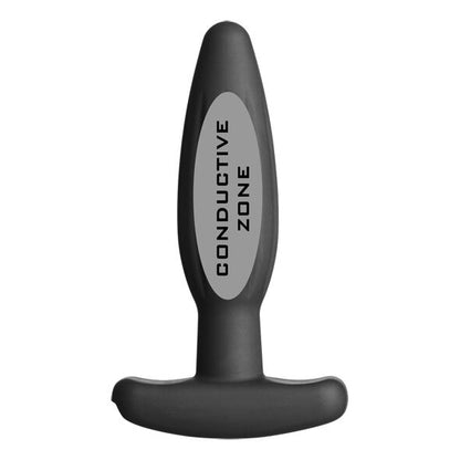 ELECTRASTIM - SCHWARZER ROCKER-BUTTPLUG AUS SILIKON, KLEIN