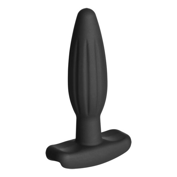 ELECTRASTIM - SCHWARZER ROCKER-BUTTPLUG AUS SILIKON, KLEIN