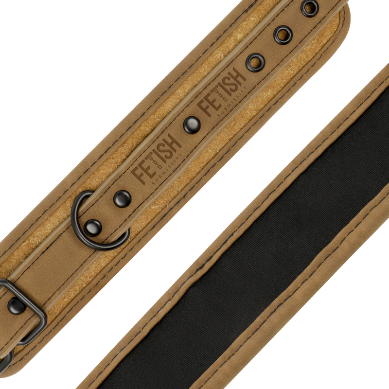 FETISCH DEVOT ORIGEN - VEGANE LEDERHANDSCHELLEN MIT NEOPRENFUTTER