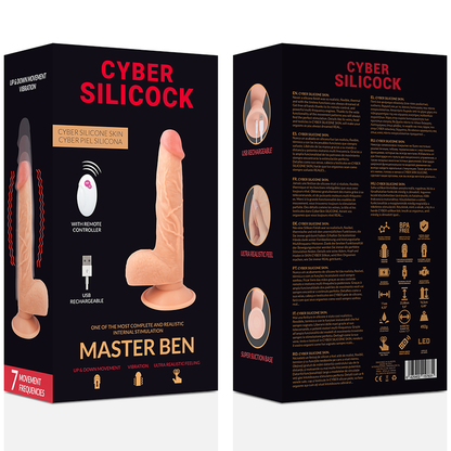 CYBER SILICOCK - FERNBEDIENUNG REALISTISCHER MASTER BEN 23,88 CM -O- 4,3 CM