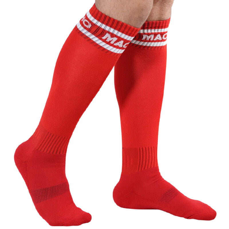 MACHO - LANGE SOCKEN EINHEITSGRÖSSE ROT