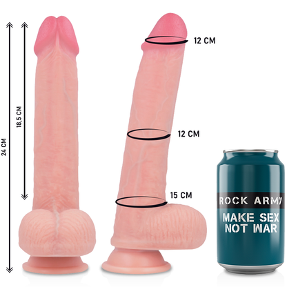 ROCKARMY - ARN S + FLÜSSIGSILIKONDILDO PREMIUM KINGCOBRA 24 CM -O- 4,77 CM