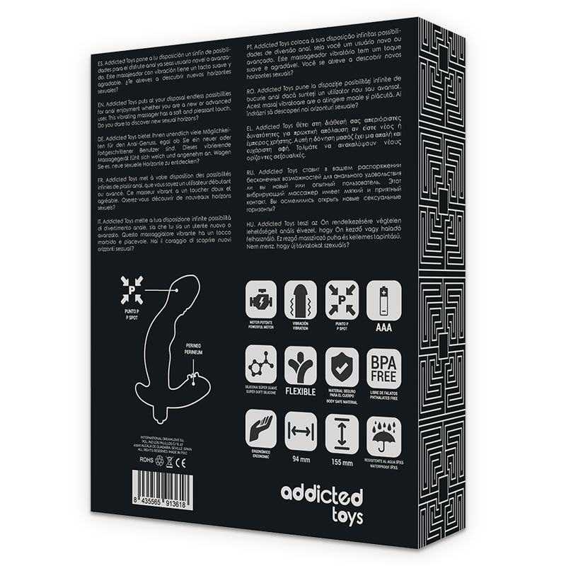 ADDICTED TOYS - ANALSTIMULATOR PROSTATA REALISTISCHER SILIKON-P-SPOT-VIBE
